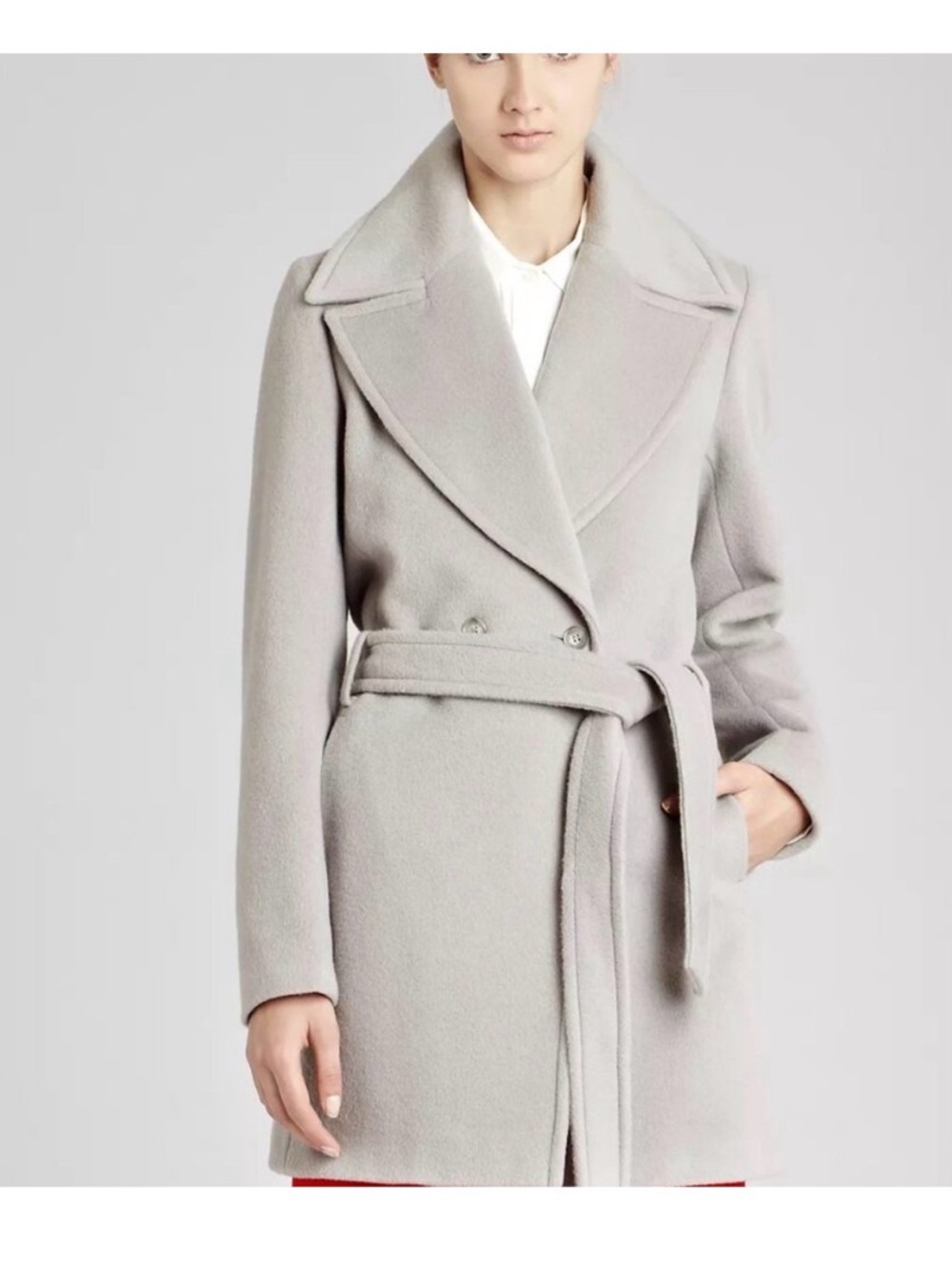Reiss belted wool coat - size XS